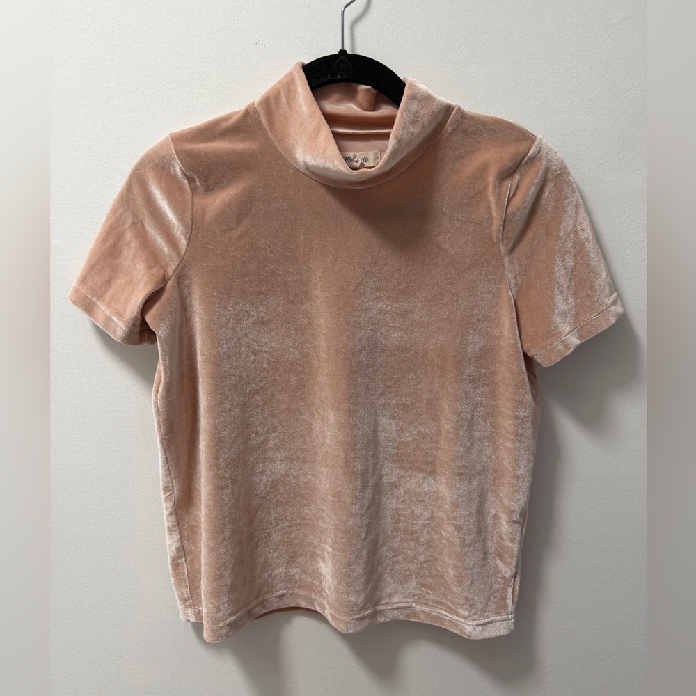 Madewell Velvet Mock Neck Top